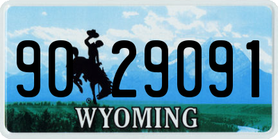 WY license plate 9029091