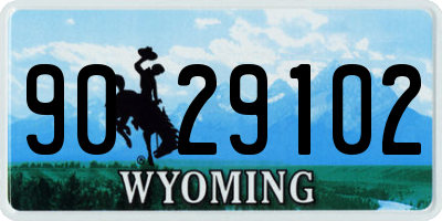 WY license plate 9029102