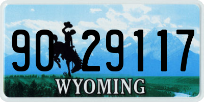 WY license plate 9029117