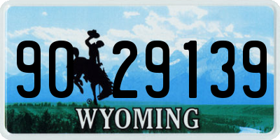 WY license plate 9029139