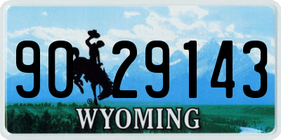 WY license plate 9029143