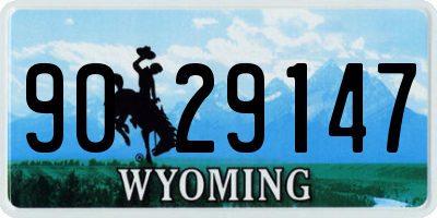 WY license plate 9029147
