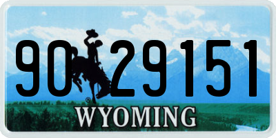WY license plate 9029151
