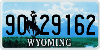 WY license plate 9029162