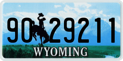 WY license plate 9029211