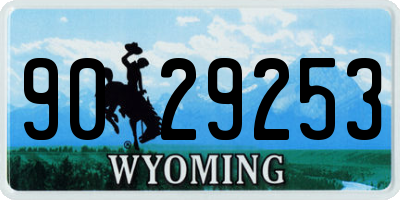 WY license plate 9029253