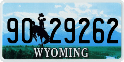 WY license plate 9029262