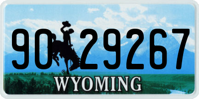 WY license plate 9029267