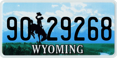 WY license plate 9029268