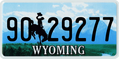 WY license plate 9029277
