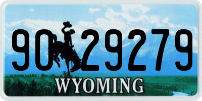 WY license plate 9029279