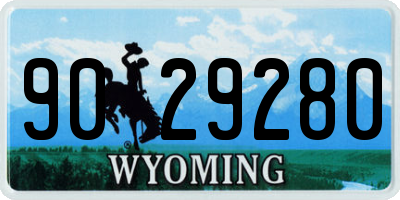 WY license plate 9029280