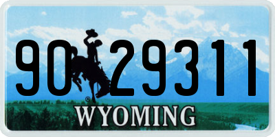 WY license plate 9029311
