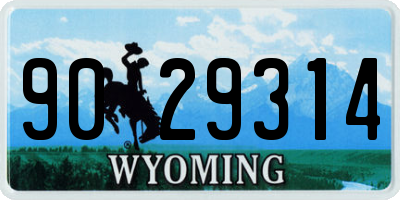 WY license plate 9029314