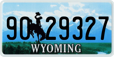 WY license plate 9029327