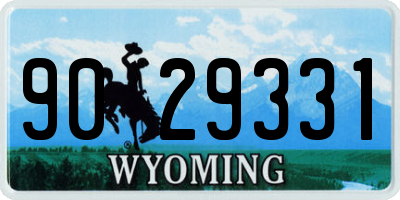 WY license plate 9029331