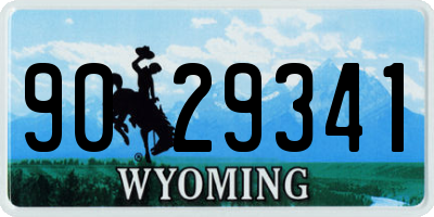 WY license plate 9029341