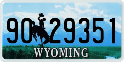 WY license plate 9029351
