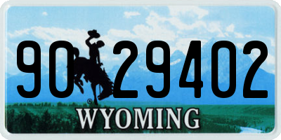 WY license plate 9029402