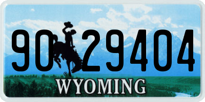 WY license plate 9029404