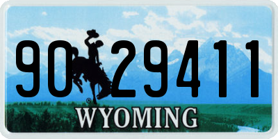 WY license plate 9029411