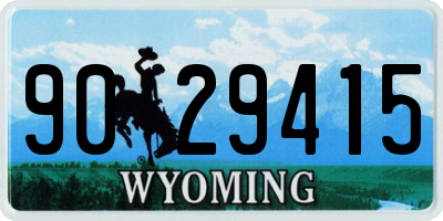 WY license plate 9029415