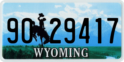 WY license plate 9029417