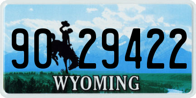 WY license plate 9029422