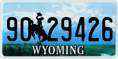 WY license plate 9029426