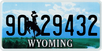 WY license plate 9029432