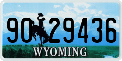 WY license plate 9029436