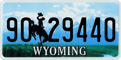 WY license plate 9029440