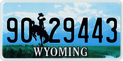 WY license plate 9029443