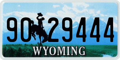 WY license plate 9029444
