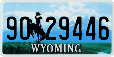 WY license plate 9029446