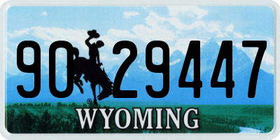 WY license plate 9029447