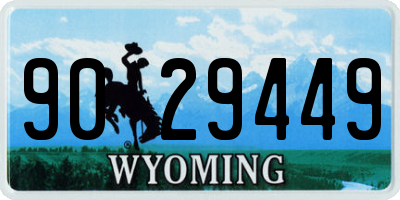 WY license plate 9029449