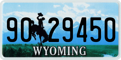 WY license plate 9029450