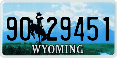 WY license plate 9029451
