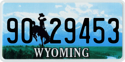 WY license plate 9029453