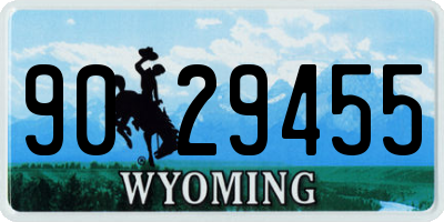 WY license plate 9029455
