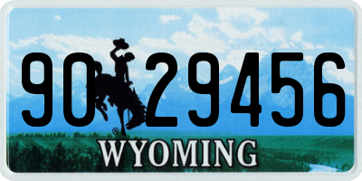 WY license plate 9029456