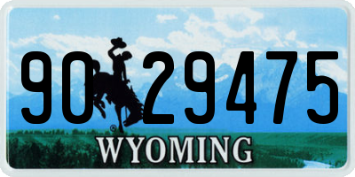 WY license plate 9029475