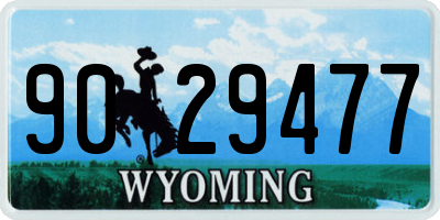 WY license plate 9029477