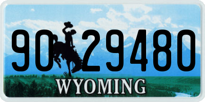 WY license plate 9029480
