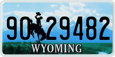 WY license plate 9029482
