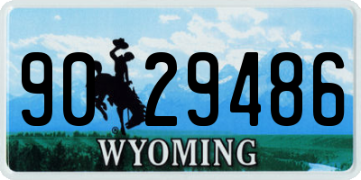 WY license plate 9029486