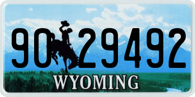 WY license plate 9029492