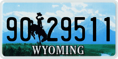 WY license plate 9029511