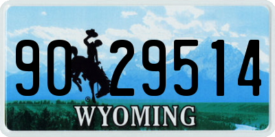 WY license plate 9029514